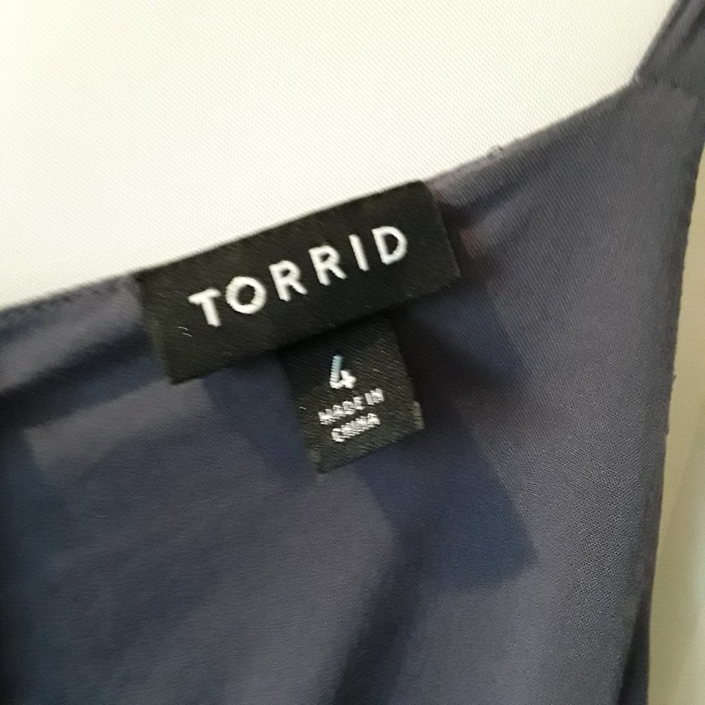 Like New Torrid blue tank top - Picture 3 of 6